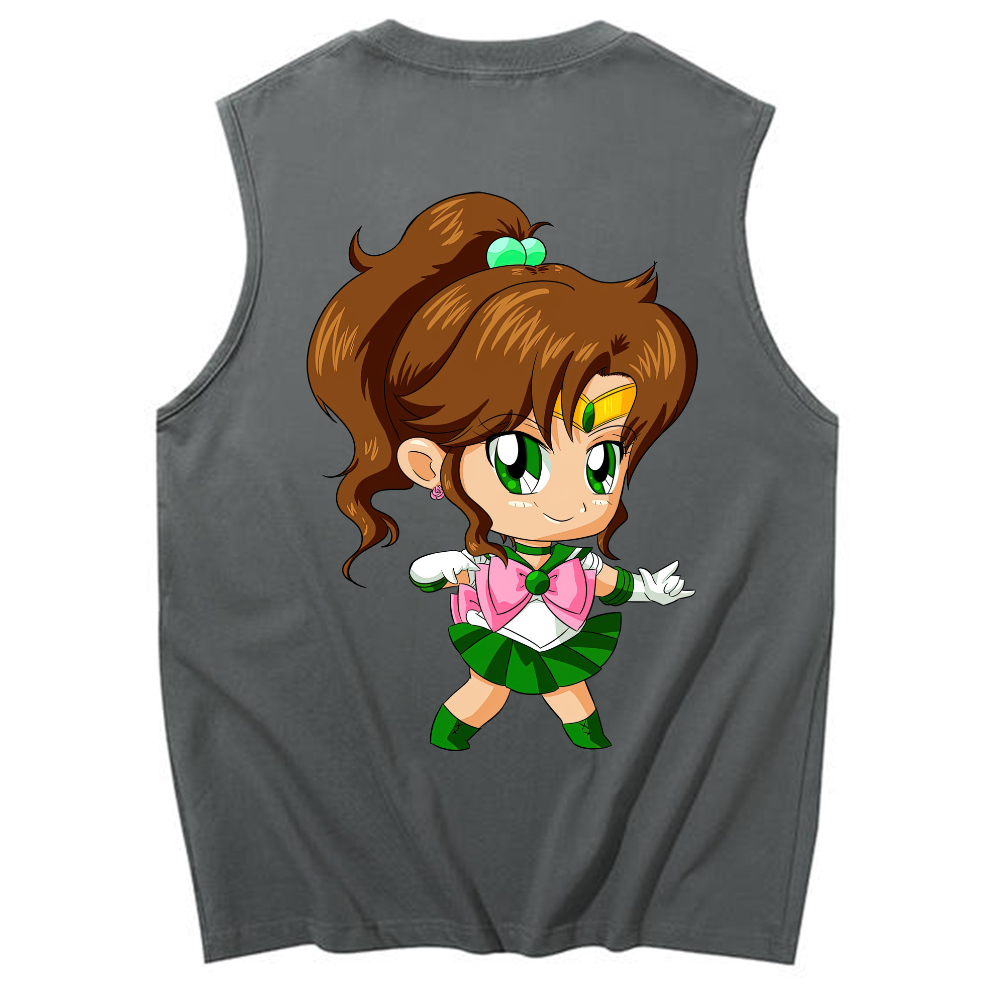 （画像用） 美少女戦士セーラームーン 木野 まこと きの まこと Sailor Moon Kino Makoto （セーラージュピター；Sailor Jupiter） コットン100％タンクトップ（背面プリント）